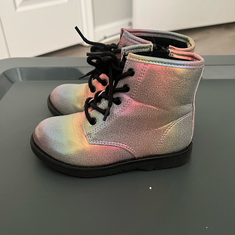The Children's Place Iridescent Rainbow Boots
